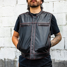 Load image into Gallery viewer, Lowrider Perforated Men's Leather Vest
