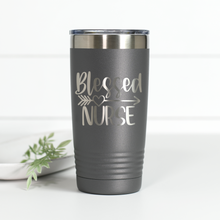 Load image into Gallery viewer, Blessed Nurse 20 oz Engraved Tumbler

