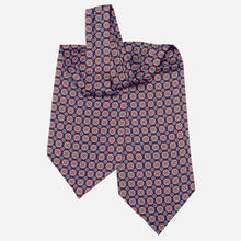 Load image into Gallery viewer, Barberini - Silk Ascot Cravat Tie - Blue and Navy
