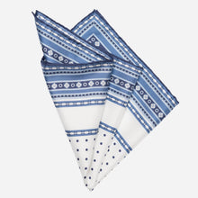 Load image into Gallery viewer, Pois - Silk Pocket Square - Blue
