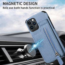Load image into Gallery viewer, Blue Cards Wallet Leather Phone Case For Iphone 14 Plus 13 12 Mini 11 Pro Max X Xs Xr Men Luxury Business Purse Card Holder Cover  Phone Case With Card Sleeve Men Phone Case

