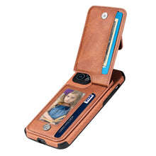 Load image into Gallery viewer, Blue Cards Wallet Leather Phone Case For Iphone 14 Plus 13 12 Mini 11 Pro Max X Xs Xr Men Luxury Business Purse Card Holder Cover  Phone Case With Card Sleeve Men Phone Case
