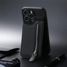 Load image into Gallery viewer, Blue Cards Wallet Leather Phone Case For Iphone 14 Plus 13 12 Mini 11 Pro Max X Xs Xr Men Luxury Business Purse Card Holder Cover  Phone Case With Card Sleeve Men Phone Case
