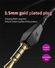 Load image into Gallery viewer, Blue Gaming Bass 3.5mm In-Ear Earphone Game Headset Noise Driver Gaming Earbuds Headset with Dual Mic Detachable &amp; Built-in and Volume Control For Mobile Gaming PC  Cancelling Earbuds With Mic
