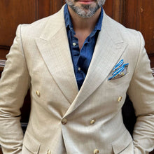 Load image into Gallery viewer, Like Clockwork - Silk Pocket Square - Navy
