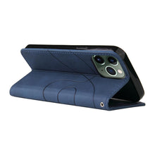 Load image into Gallery viewer, Blue PU Leather Wallet Flip Phone Case Cover For iPhone 13 Pro Max Case Leather Flip Cover iPhone 13 Pro Phone Case For  iPhone 12 Mini 14 11 8 7 6 6s Plus 5 5s Case
