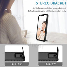 Load image into Gallery viewer, Blue Shockproof Adjustable Stand Case For iPhone 14 13 12 11 Pro Max Built Slide Camera Protection Case With Kickstand Shockproof Protection Modern Design for iPhone

