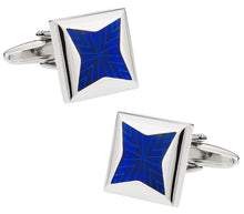 Load image into Gallery viewer, Blue Starburst Cufflinks
