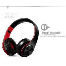 Load image into Gallery viewer, Bluetooth Foldable Earphone Unique Wireless Stereo Headphones Sport Earphone With Microphone Modern Music Headphones
