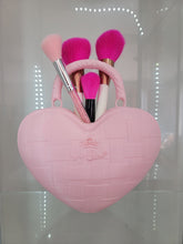 Load image into Gallery viewer, Blush Heart Woven Brush Holder - Glamorous Vanity Essential
