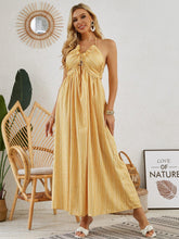 Load image into Gallery viewer, Bohemian Halter Maxi Dress - Women's Summer Sleeveless Flowy Beach Dress
