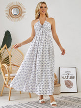 Load image into Gallery viewer, Bohemian Halter Maxi Dress - Women's Summer Sleeveless Flowy Beach Dress
