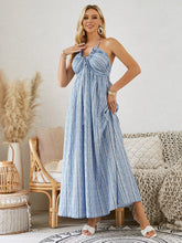 Load image into Gallery viewer, Bohemian Halter Maxi Dress - Women's Summer Sleeveless Flowy Beach Dress
