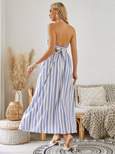 Load image into Gallery viewer, Bohemian Halter Maxi Dress - Women's Summer Sleeveless Flowy Beach Dress
