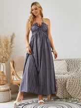 Load image into Gallery viewer, Bohemian Halter Maxi Dress - Women's Summer Sleeveless Flowy Beach Dress
