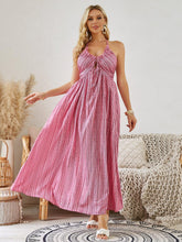 Load image into Gallery viewer, Bohemian Halter Maxi Dress - Women's Summer Sleeveless Flowy Beach Dress
