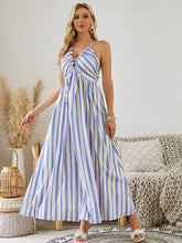 Load image into Gallery viewer, Bohemian Halter Maxi Dress - Women's Summer Sleeveless Flowy Beach Dress
