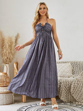 Load image into Gallery viewer, Bohemian Halter Maxi Dress - Women's Summer Sleeveless Flowy Beach Dress
