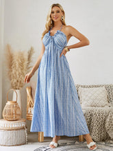 Load image into Gallery viewer, Bohemian Halter Maxi Dress - Women's Summer Sleeveless Flowy Beach Dress
