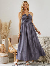Load image into Gallery viewer, Bohemian Halter Maxi Dress - Women's Summer Sleeveless Flowy Beach Dress
