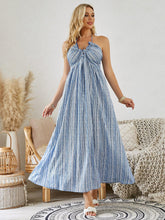 Load image into Gallery viewer, Bohemian Halter Maxi Dress - Women's Summer Sleeveless Flowy Beach Dress
