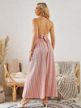 Load image into Gallery viewer, Bohemian Halter Maxi Dress - Women's Summer Sleeveless Flowy Beach Dress
