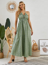 Load image into Gallery viewer, Bohemian Halter Maxi Dress - Women's Summer Sleeveless Flowy Beach Dress
