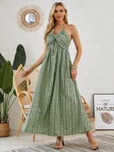 Load image into Gallery viewer, Bohemian Halter Maxi Dress - Women's Summer Sleeveless Flowy Beach Dress
