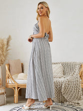 Load image into Gallery viewer, Bohemian Halter Maxi Dress - Women's Summer Striped Sleeveless Flowy Beach Dress
