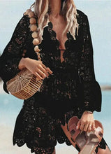 Load image into Gallery viewer, Boho Lace Maxi Beach Cover-Up Dress
