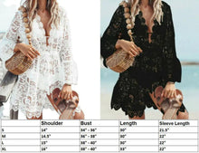 Load image into Gallery viewer, Boho Lace Maxi Beach Cover-Up Dress
