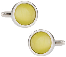 Load image into Gallery viewer, Bold Yellow Cufflinks

