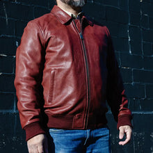Load image into Gallery viewer, Moto Bomber - Men's Leather Jacket
