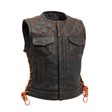 Load image into Gallery viewer, Bonnie Perforated Women's Motorcycle Leather Vest
