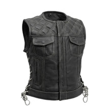 Load image into Gallery viewer, Bonnie Perforated Women's Motorcycle Leather Vest
