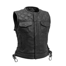 Load image into Gallery viewer, Bonnie Perforated Women's Motorcycle Leather Vest
