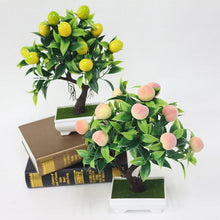 Load image into Gallery viewer, Bonsai Artificial Bonsai Fake Tree Yellow Foam Fruit Potted For Home Decoration Accessories Wedding Decor
