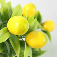 Load image into Gallery viewer, Bonsai Artificial Bonsai Fake Tree Yellow Foam Fruit Potted For Home Decoration Accessories Wedding Decor
