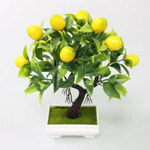 Load image into Gallery viewer, Bonsai Artificial Bonsai Fake Tree Yellow Foam Fruit Potted For Home Decoration Accessories Wedding Decor
