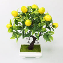 Load image into Gallery viewer, Bonsai Artificial Bonsai Fake Tree Yellow Foam Fruit Potted For Home Decoration Accessories Wedding Decor
