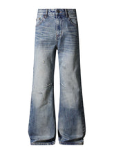 Load image into Gallery viewer, INDIGO DISTRESSED BOOTCUT DENIM

