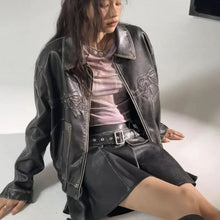 Load image into Gallery viewer, Bow Biker's Leather Jacket
