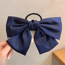 Load image into Gallery viewer, Bow-Knot Elastic Hair Bands Accessories Fashion Hair Band Long Ribbon Bow Ponytail Hair Tie Scrunchies Ponytail Holder Accessories for Women And Girls
