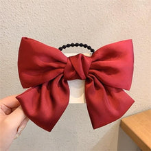 Load image into Gallery viewer, Bow-Knot Elastic Hair Bands Accessories Fashion Hair Band Long Ribbon Bow Ponytail Hair Tie Scrunchies Ponytail Holder Accessories for Women And Girls
