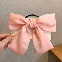 Load image into Gallery viewer, Bow-Knot Elastic Hair Bands Accessories Fashion Hair Band Long Ribbon Bow Ponytail Hair Tie Scrunchies Ponytail Holder Accessories for Women And Girls
