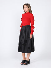 Load image into Gallery viewer, Bow Tie Sleeve Detailed Mock Neck Top
