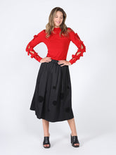 Load image into Gallery viewer, Bow Tie Sleeve Detailed Mock Neck Top
