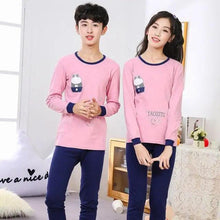 Load image into Gallery viewer, Boys Girls Sleepwear Winter Cotton Pajamas Sets Children Home Wear For Boy Pajamas Kids Nightwear Teenage Pajamas Clothes Sleepwear Suit Comfortable Thin Leisure Sleep Lounge Sleepwear for Adults Women Jogging Home wear
