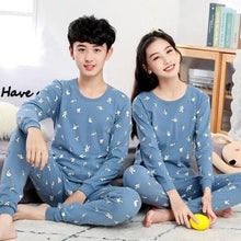 Load image into Gallery viewer, Boys Girls Sleepwear Winter Cotton Pajamas Sets Children Home Wear For Boy Pajamas Kids Nightwear Teenage Pajamas Clothes Sleepwear Suit Comfortable Thin Leisure Sleep Lounge Sleepwear for Adults Women Jogging Home wear
