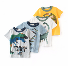 Load image into Gallery viewer, Boys' Short Sleeve T-Shirt with Dinosaur Design - # BAAA1111010023 &amp; BOAA11510030
